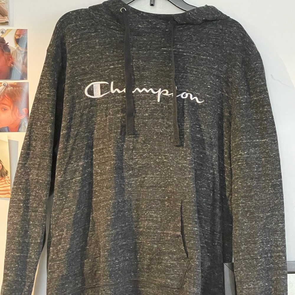 champion dark grey lightweight sweatshirt